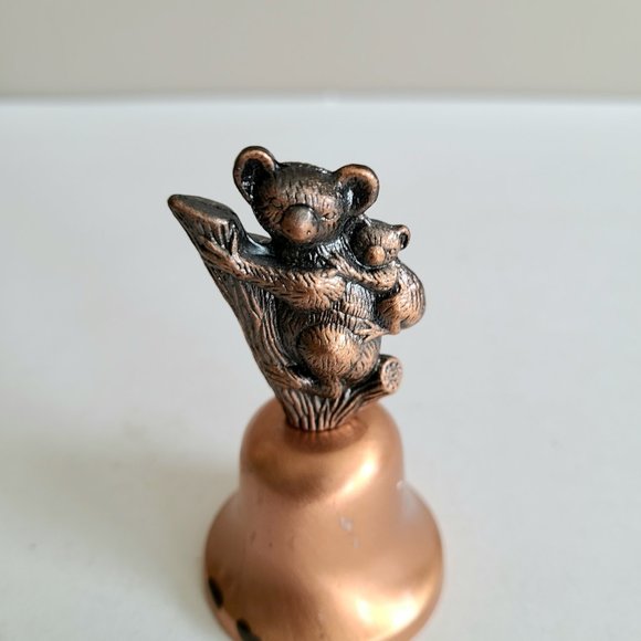 Vintage copper bell koala with baby. - Picture 2 of 5